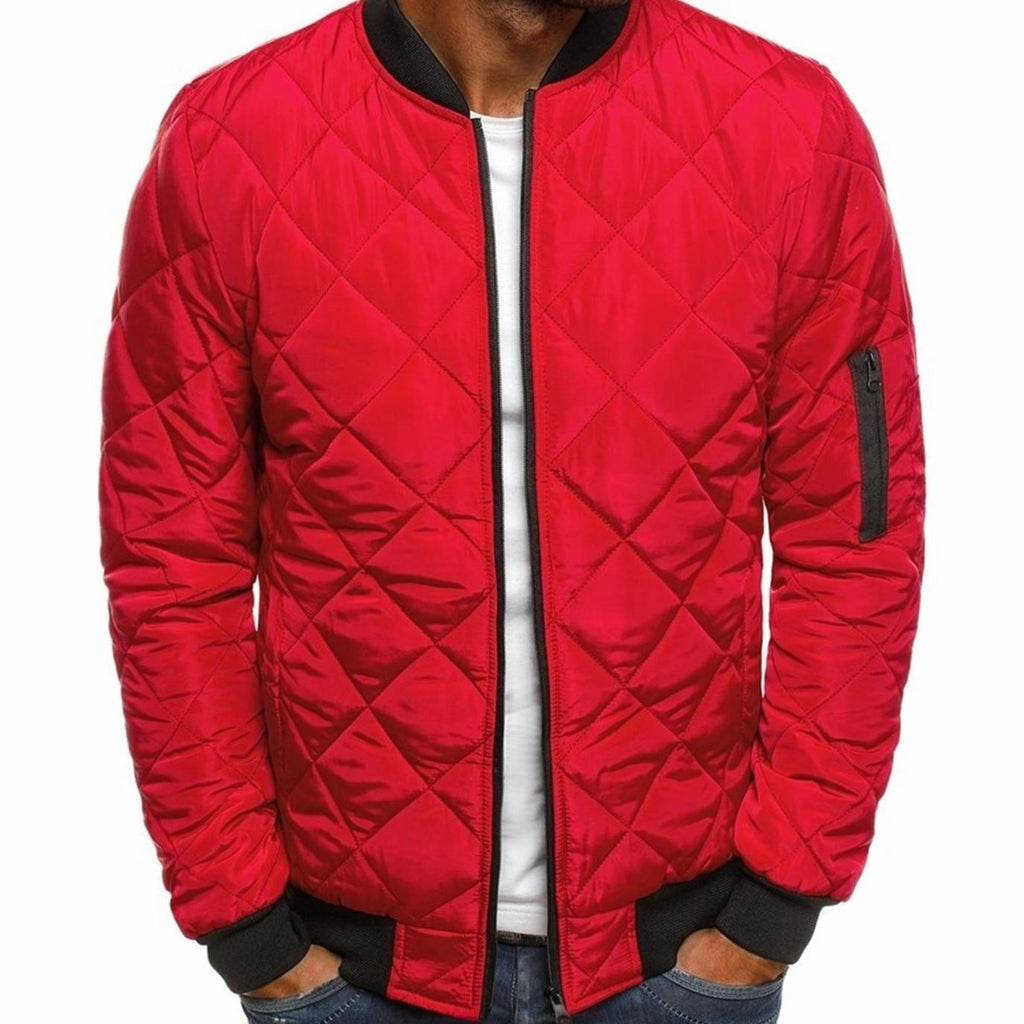 Men's Full Zip Bomber with Diamond Quilting