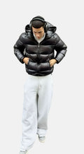 Men's Shiny Finish Quilted Winter Puffer Jacket with Hood
