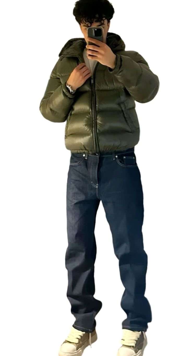 Men's Shiny Finish Quilted Winter Puffer Jacket with Hood