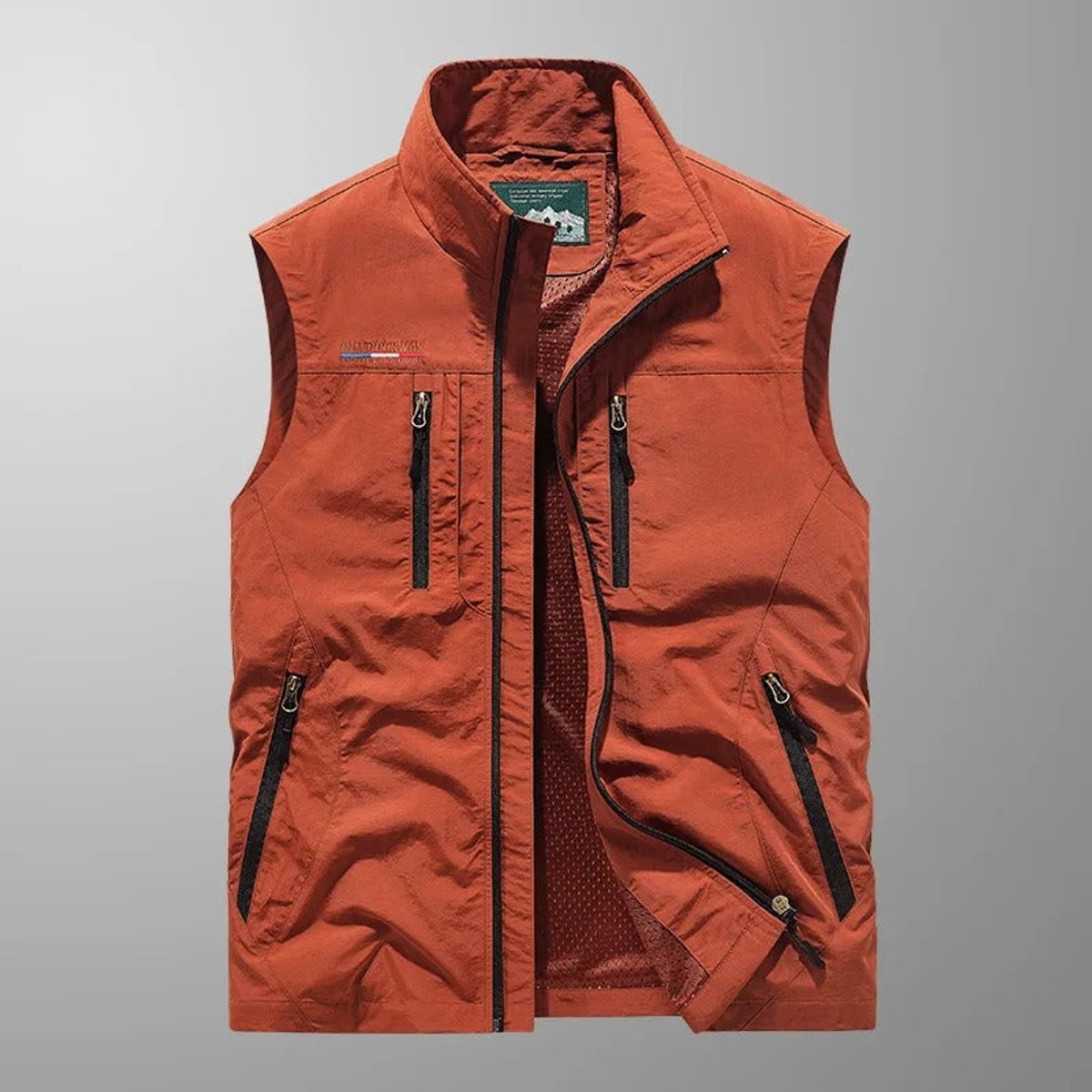 Men's Breathable Cargo Gilet with Many Pockets