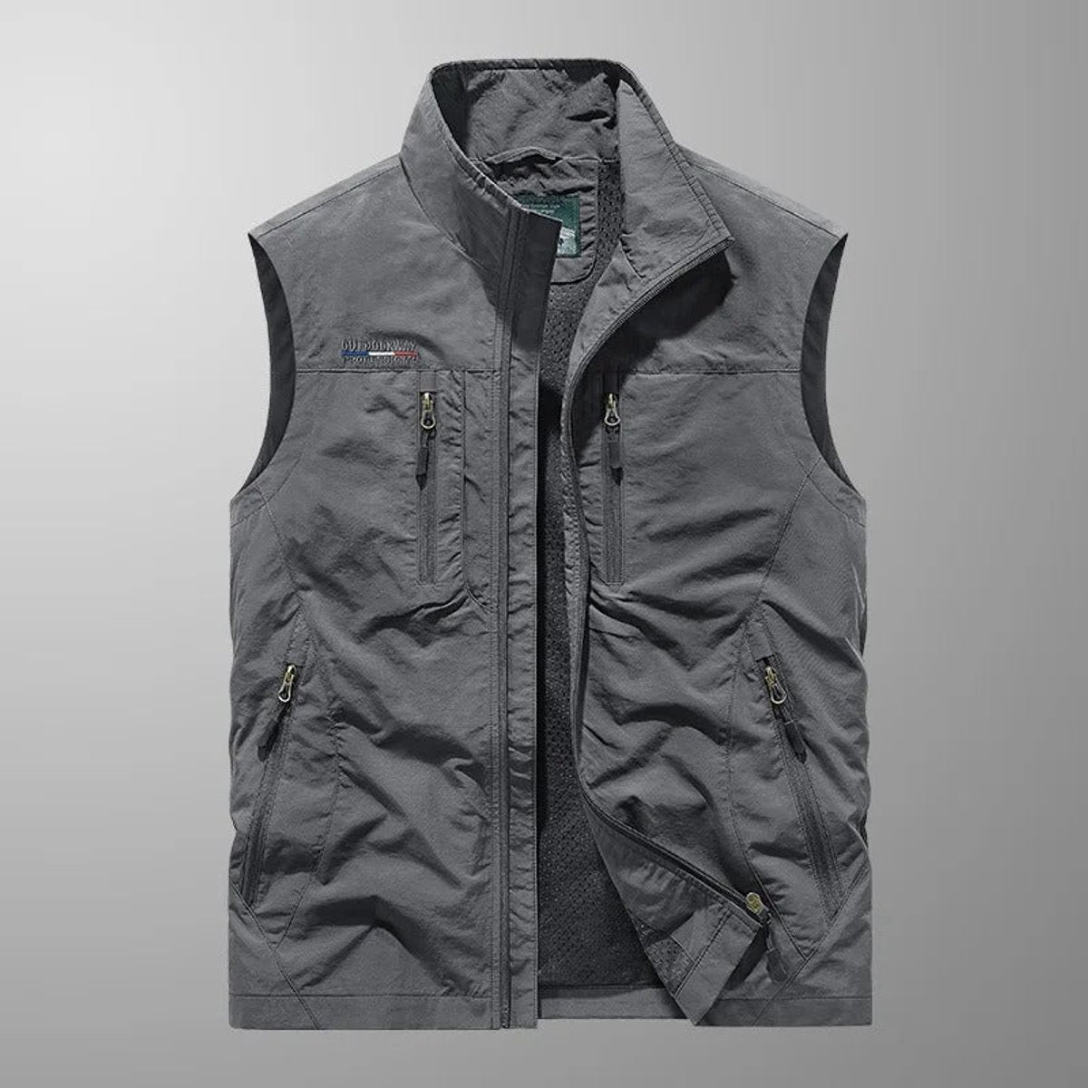 Men's Breathable Cargo Gilet with Many Pockets