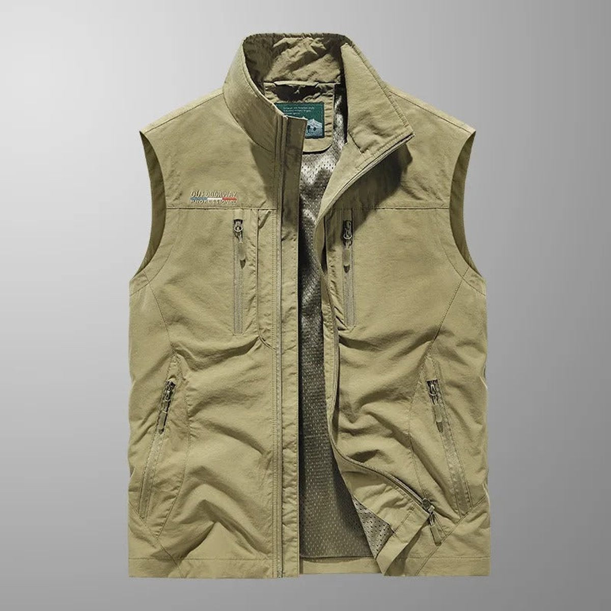 Men's Breathable Cargo Gilet with Many Pockets