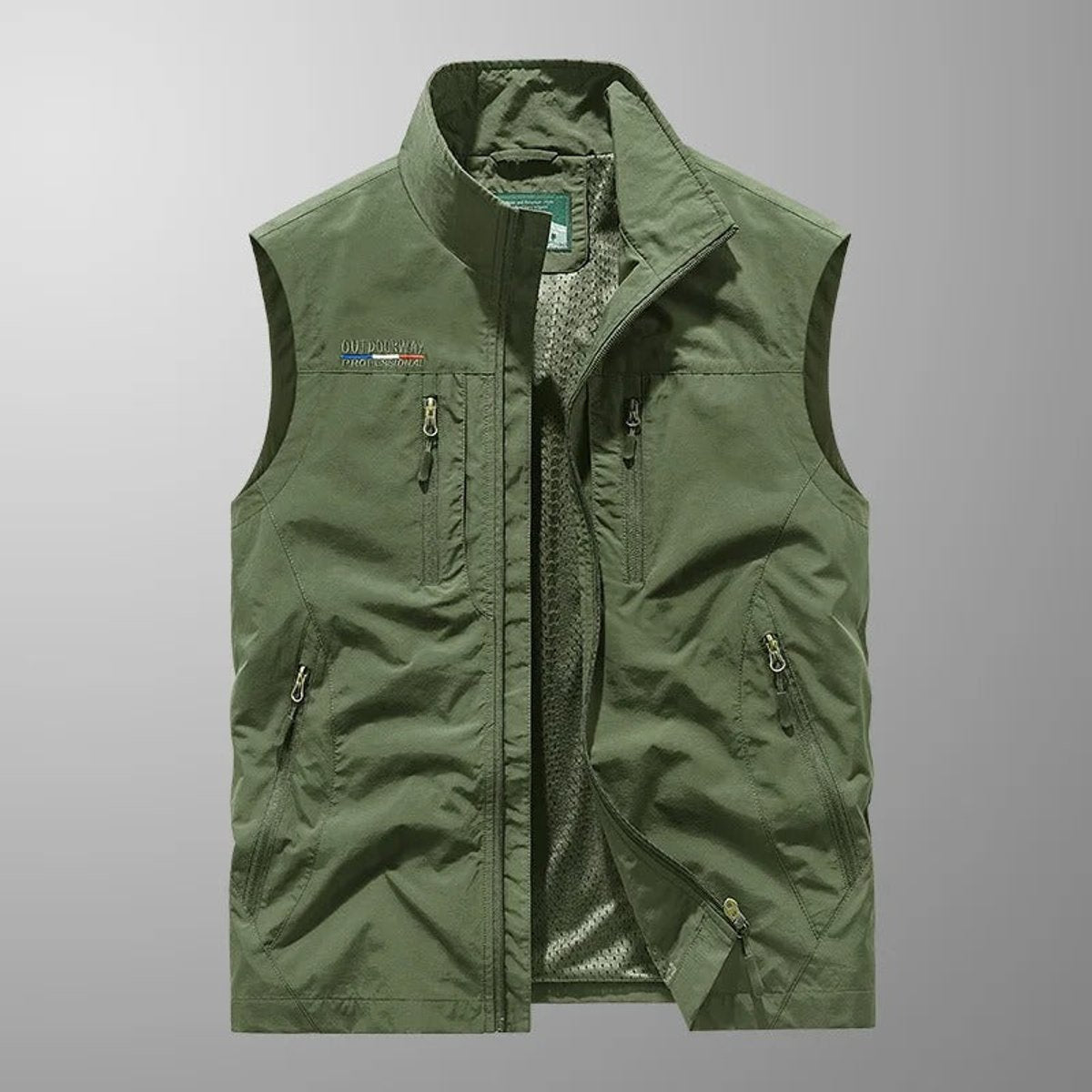 Men's Breathable Cargo Gilet with Many Pockets