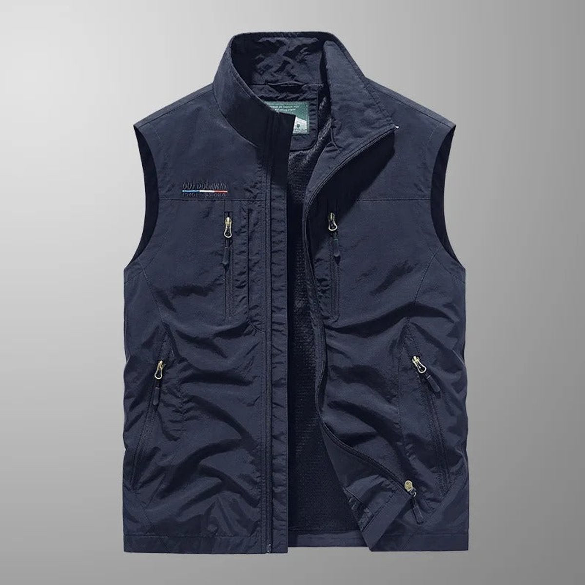 Men's Breathable Cargo Gilet with Many Pockets