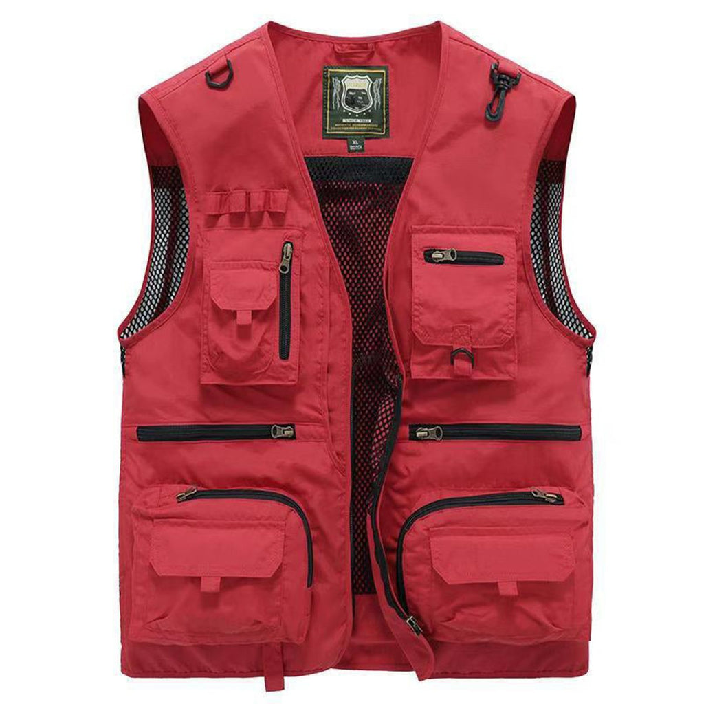 Men's Sleeveless Zip-Up Multi-Pocket Fishing Vest