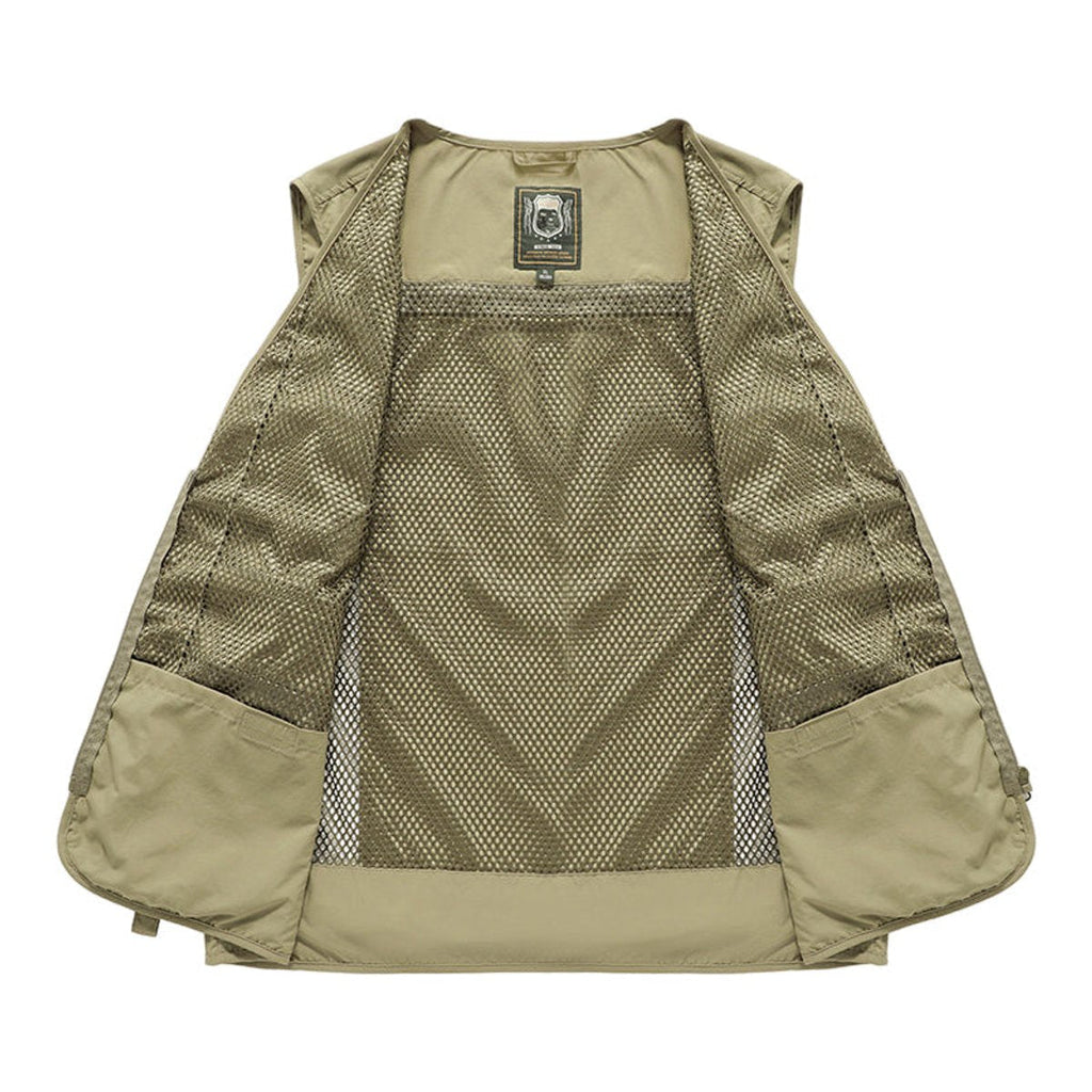 Men's Sleeveless Zip-Up Multi-Pocket Fishing Vest