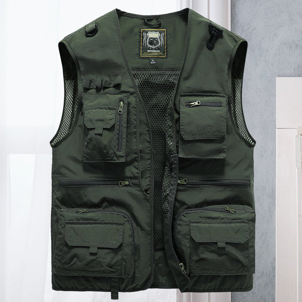 Men's Sleeveless Zip-Up Multi-Pocket Fishing Vest
