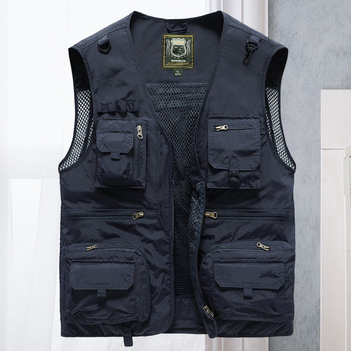 Men's Sleeveless Zip-Up Multi-Pocket Fishing Vest