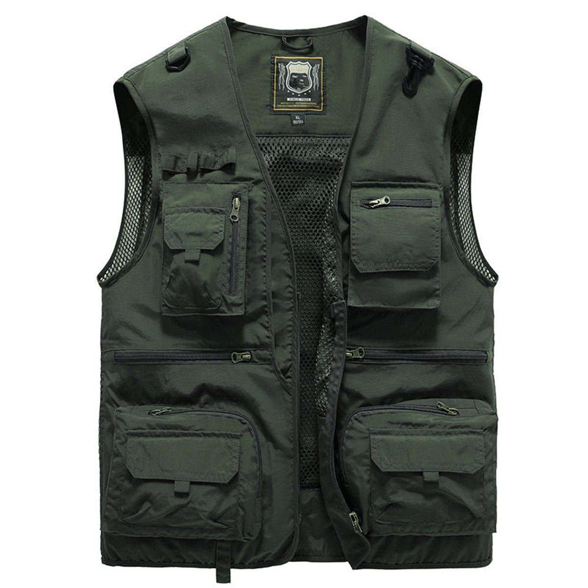 Men's Sleeveless Zip-Up Multi-Pocket Fishing Vest
