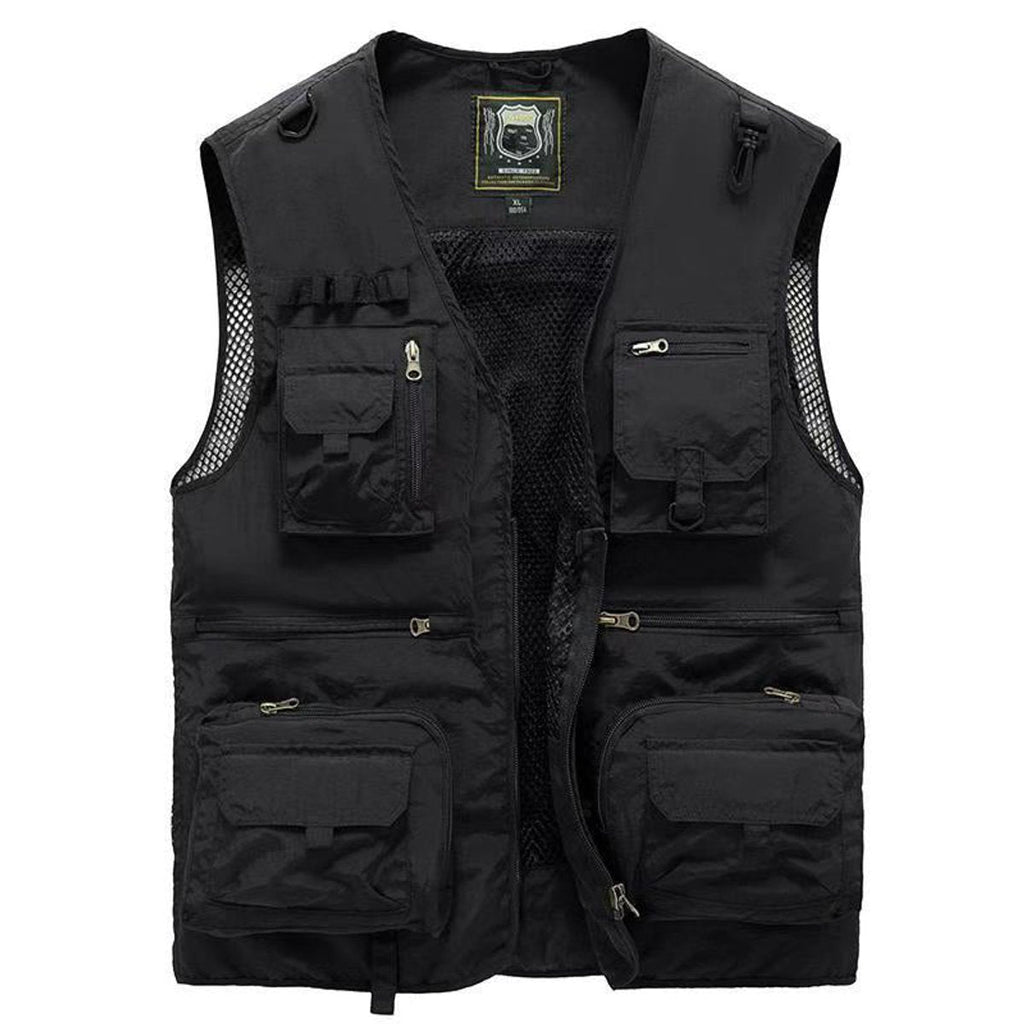 Men's Sleeveless Zip-Up Multi-Pocket Fishing Vest