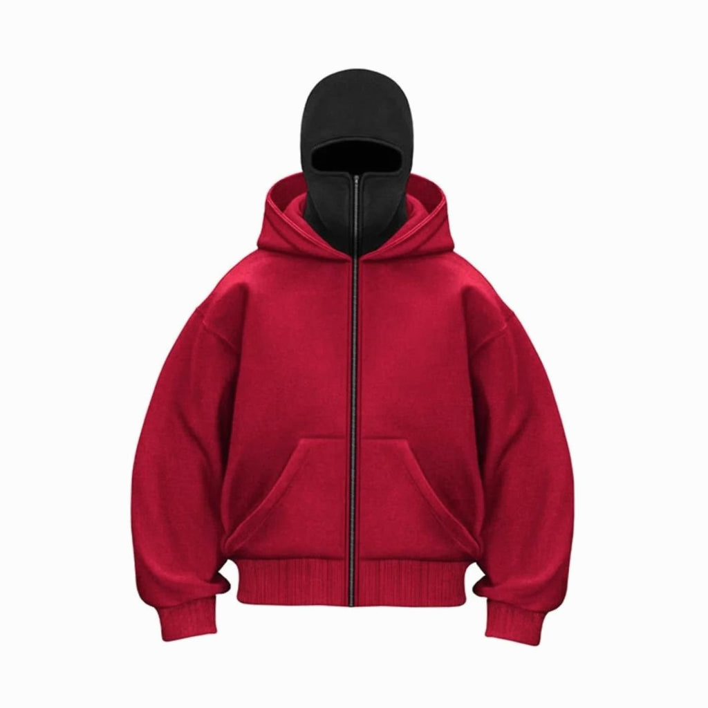 Men's Full-Zip Balaclava Hooded Fleece Jacket