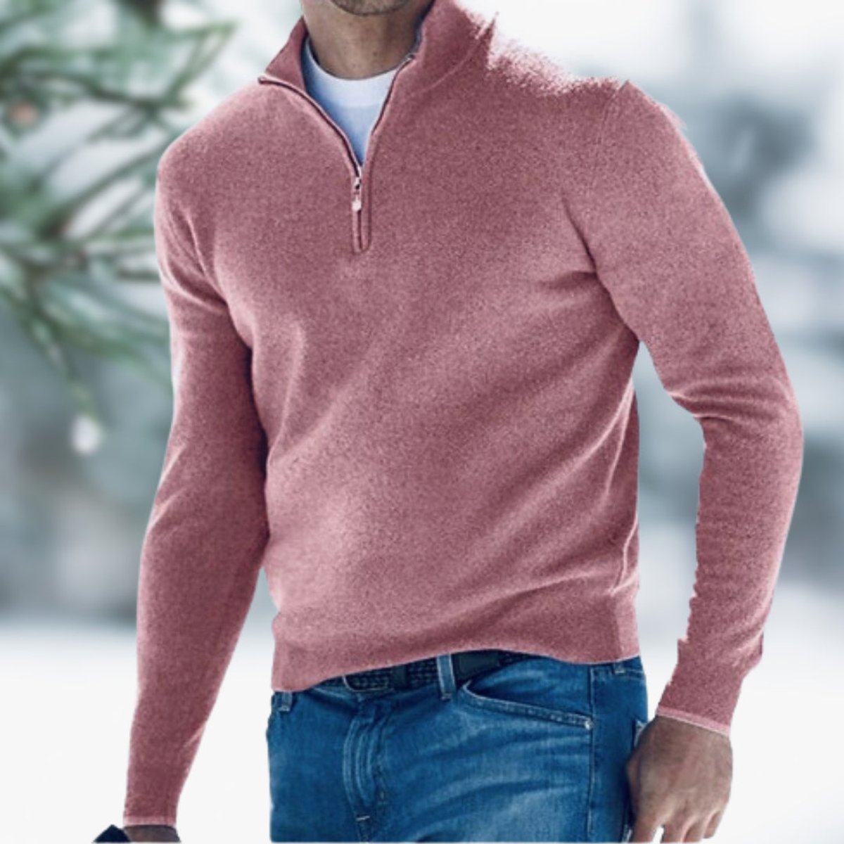 Men's Classic Quarter Zip Soft Knit Sweater