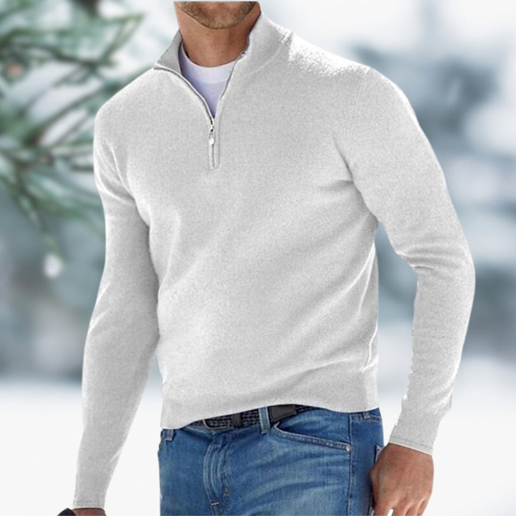 Men's Classic Quarter Zip Soft Knit Sweater