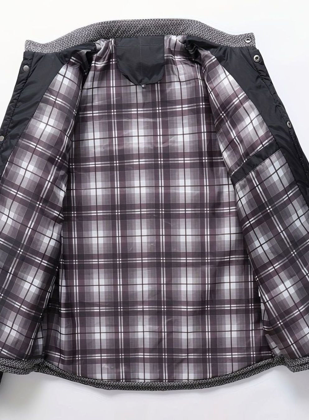 Men's Diamond Quilt Jacket with Knit-Trimmed Shoulders