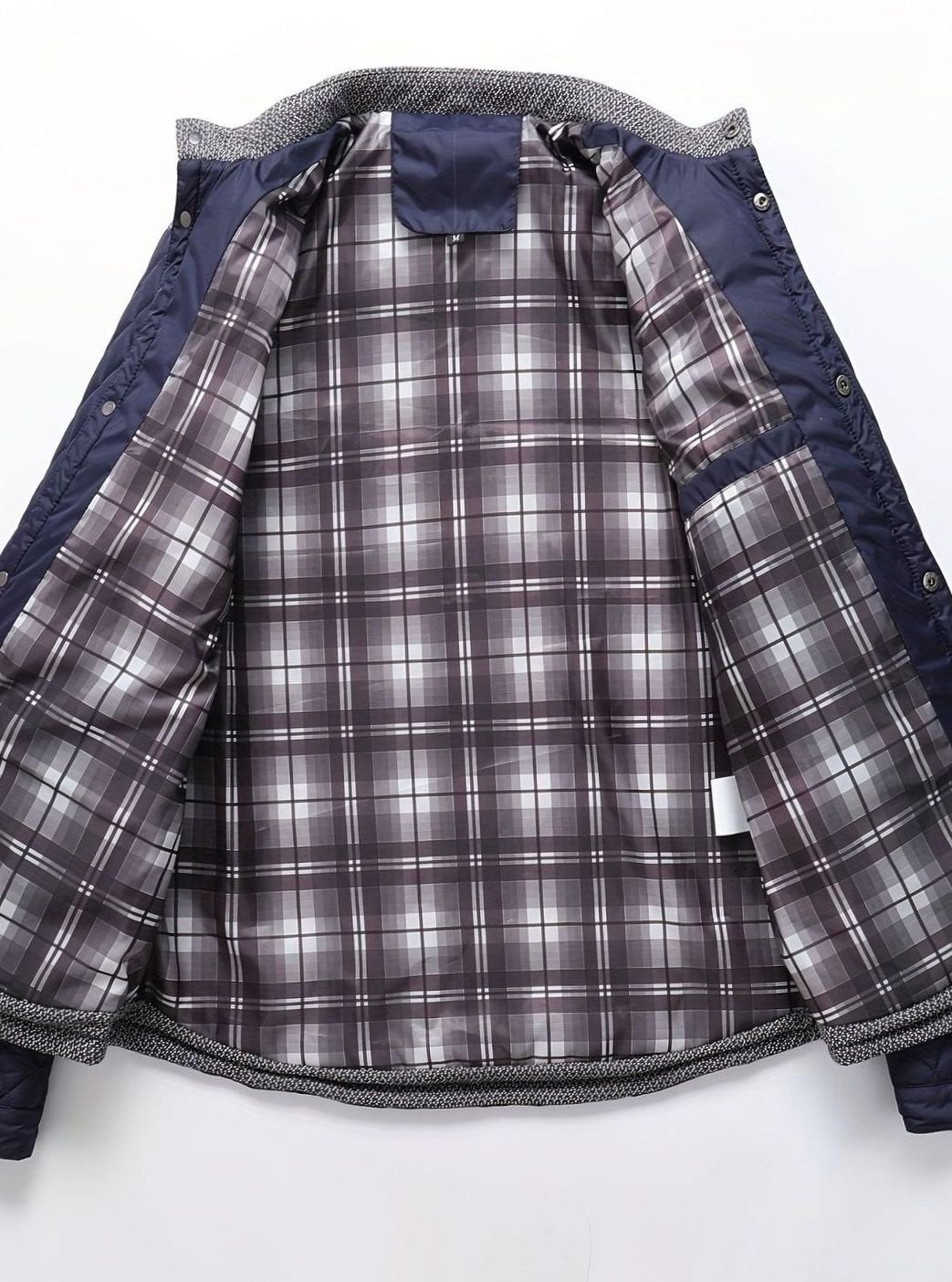 Men's Diamond Quilt Jacket with Knit-Trimmed Shoulders