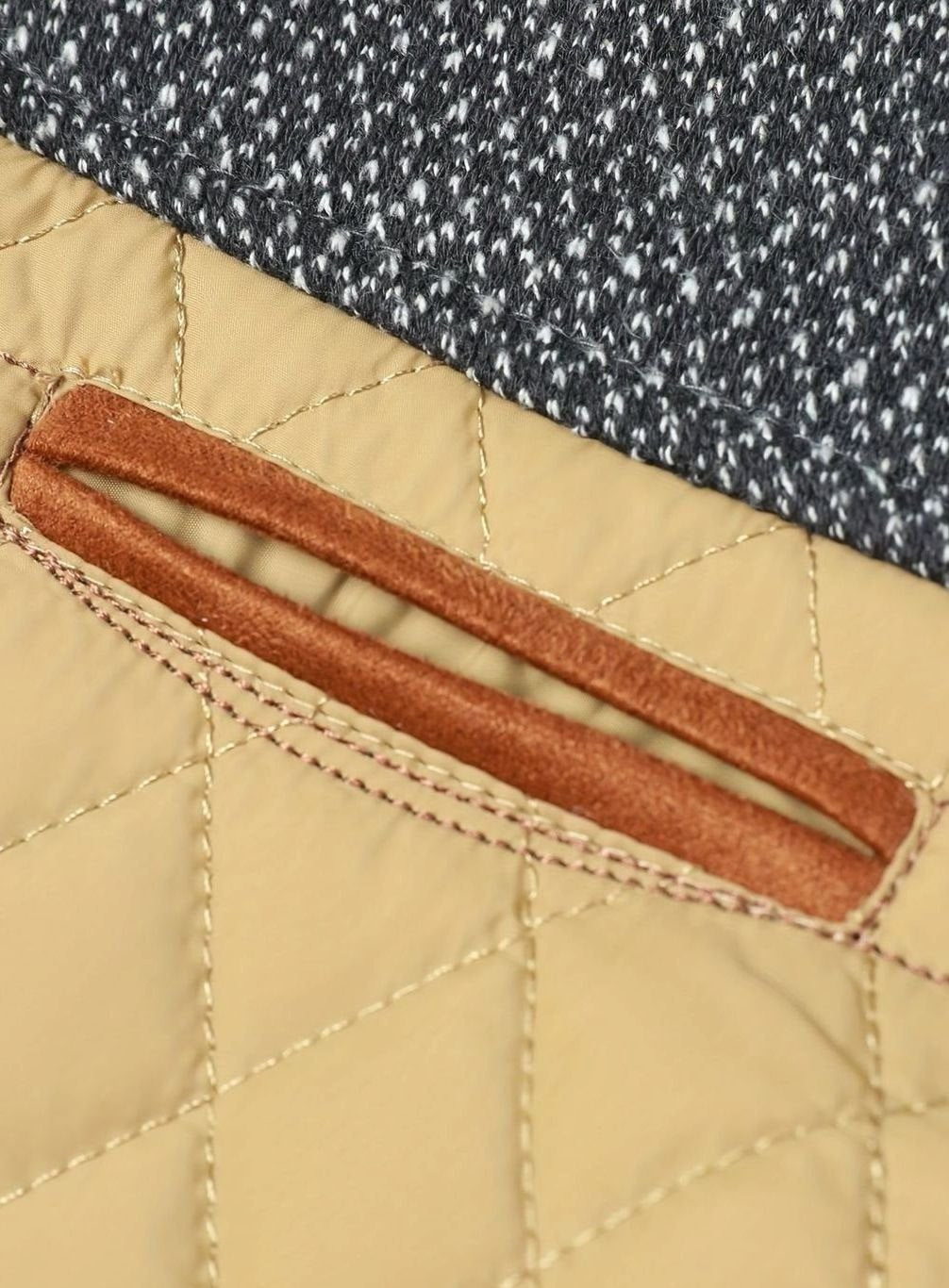 Men's Quilted Button-Snap Jacket with Flannel Lining