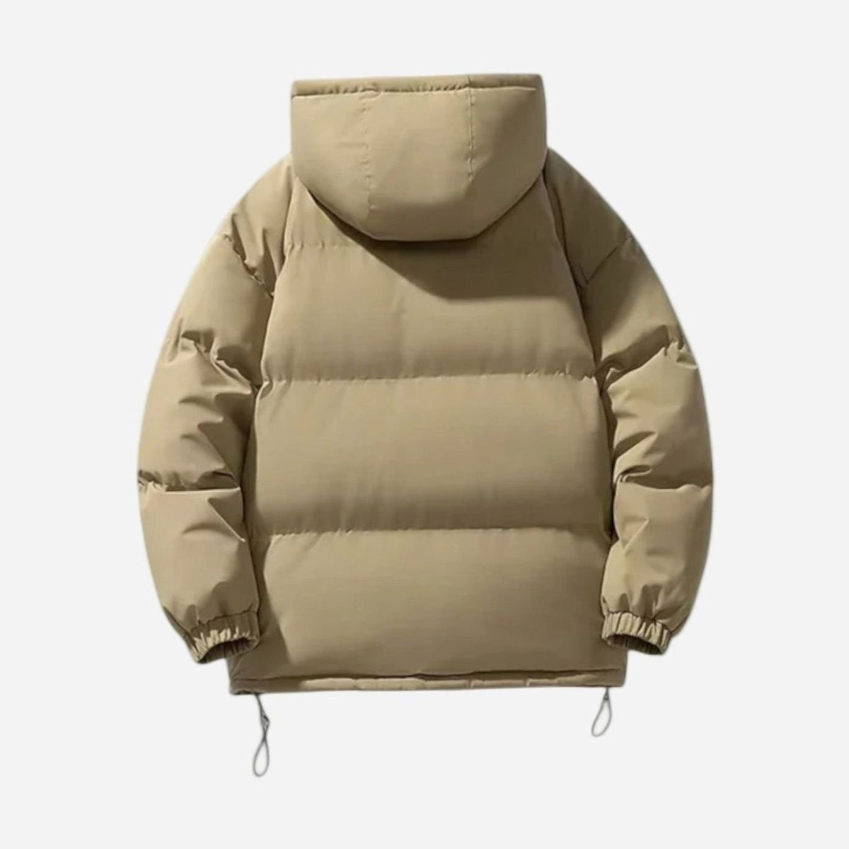 Men's Puffer Coat with Quilted Insulation and Hood