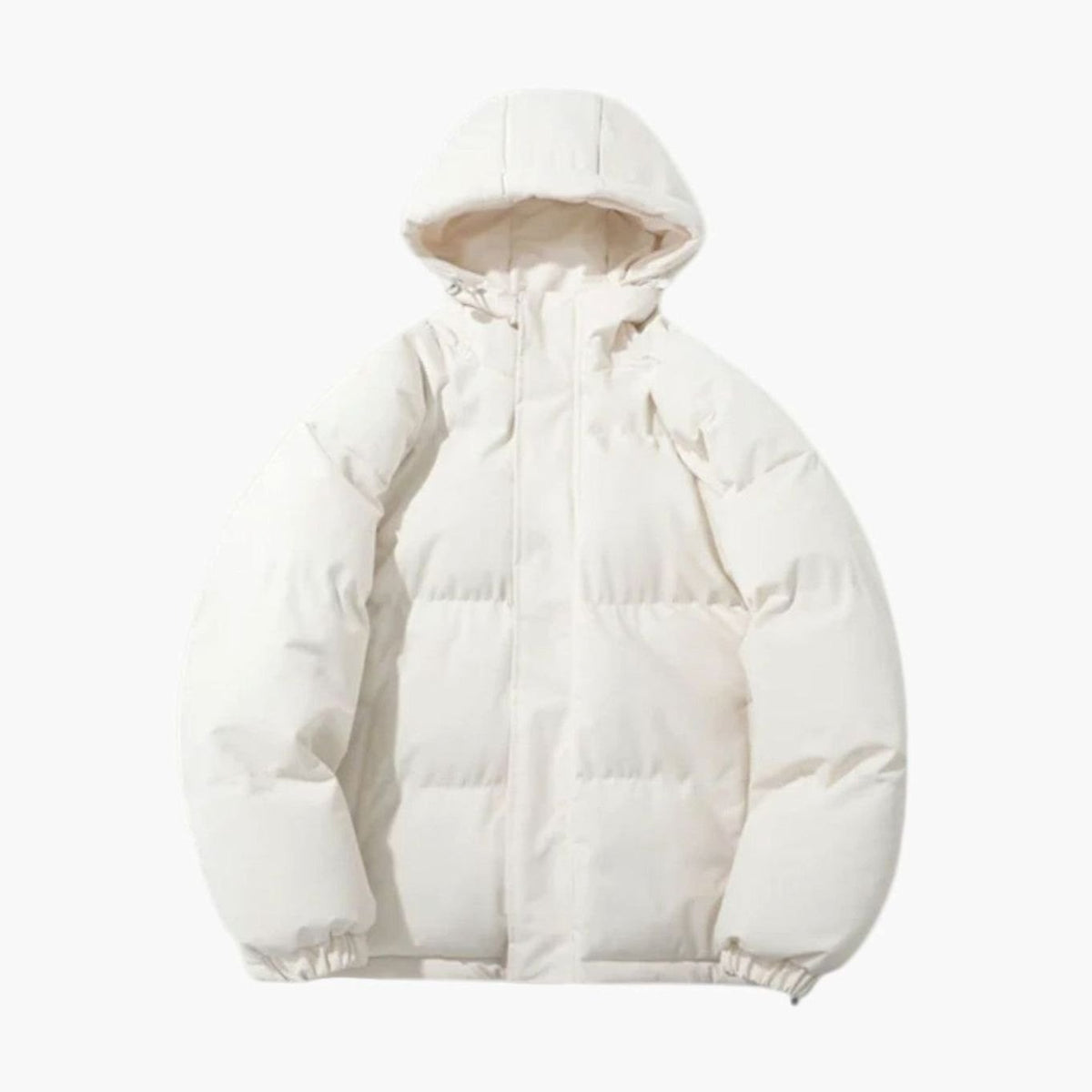 Men's Puffer Coat with Quilted Insulation and Hood
