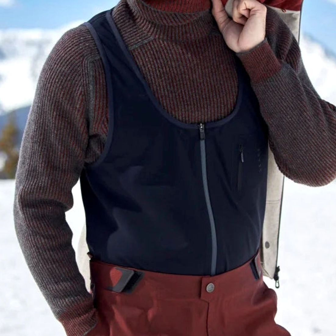 Men's Loose Fit Warm Ribbed Everyday Turtleneck Sweater