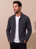 Men's Blazer-Style Tailored Slim Button Knit Cardigan