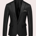 Men's Slim Business Blazer with One Button