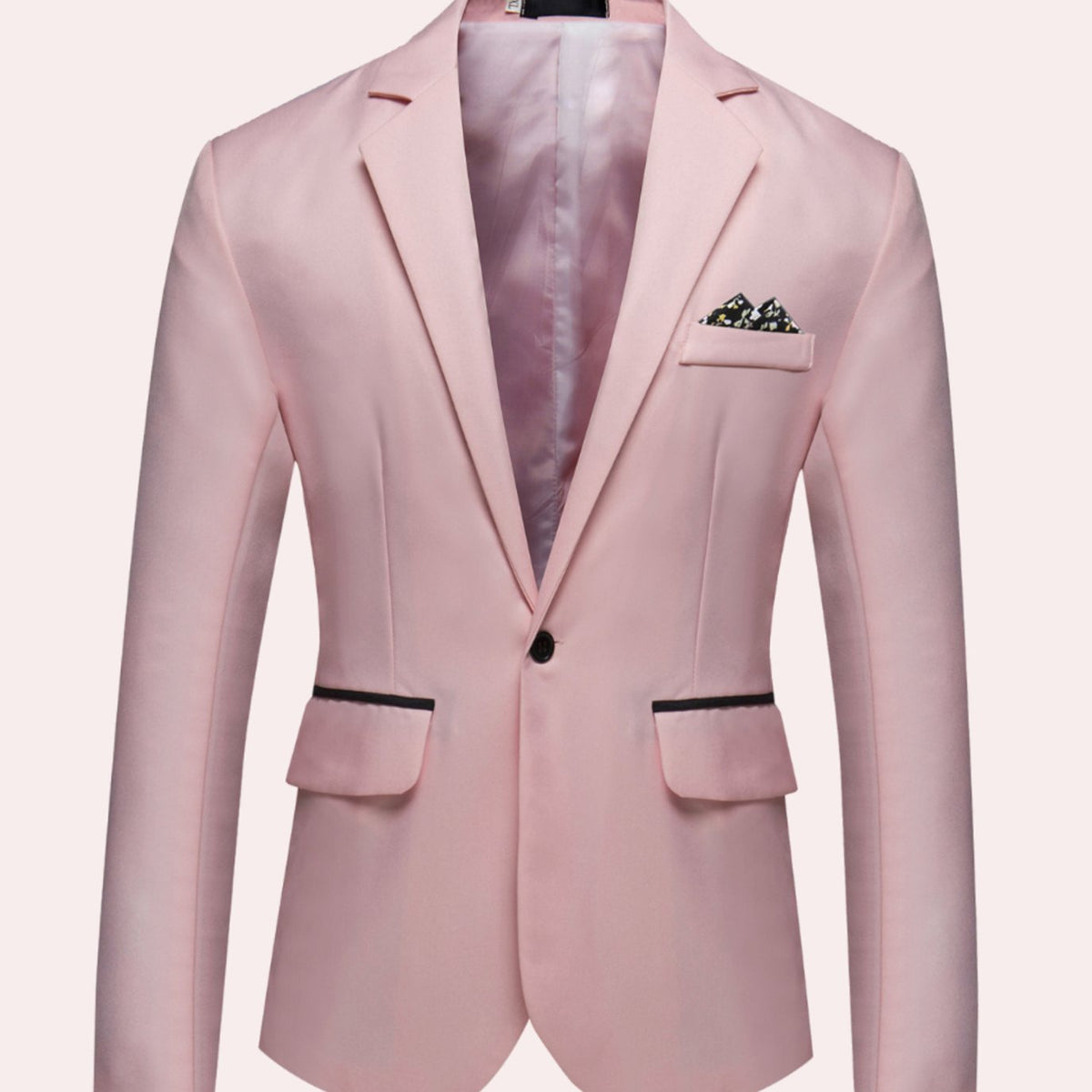 Men's Slim Business Blazer with One Button