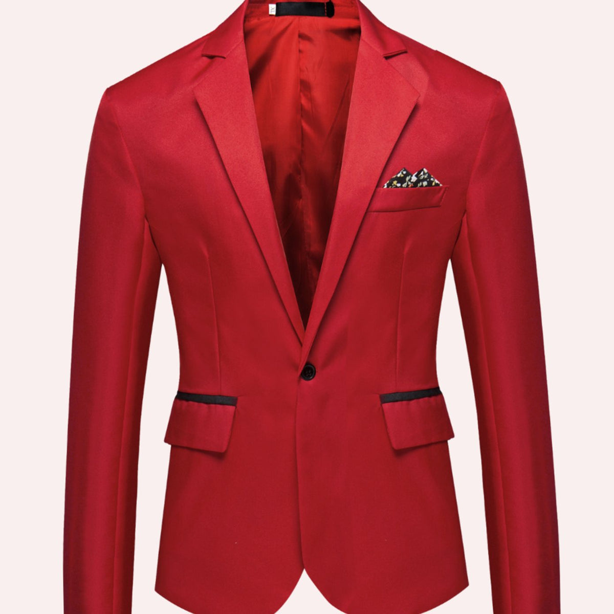 Men's Slim Business Blazer with One Button