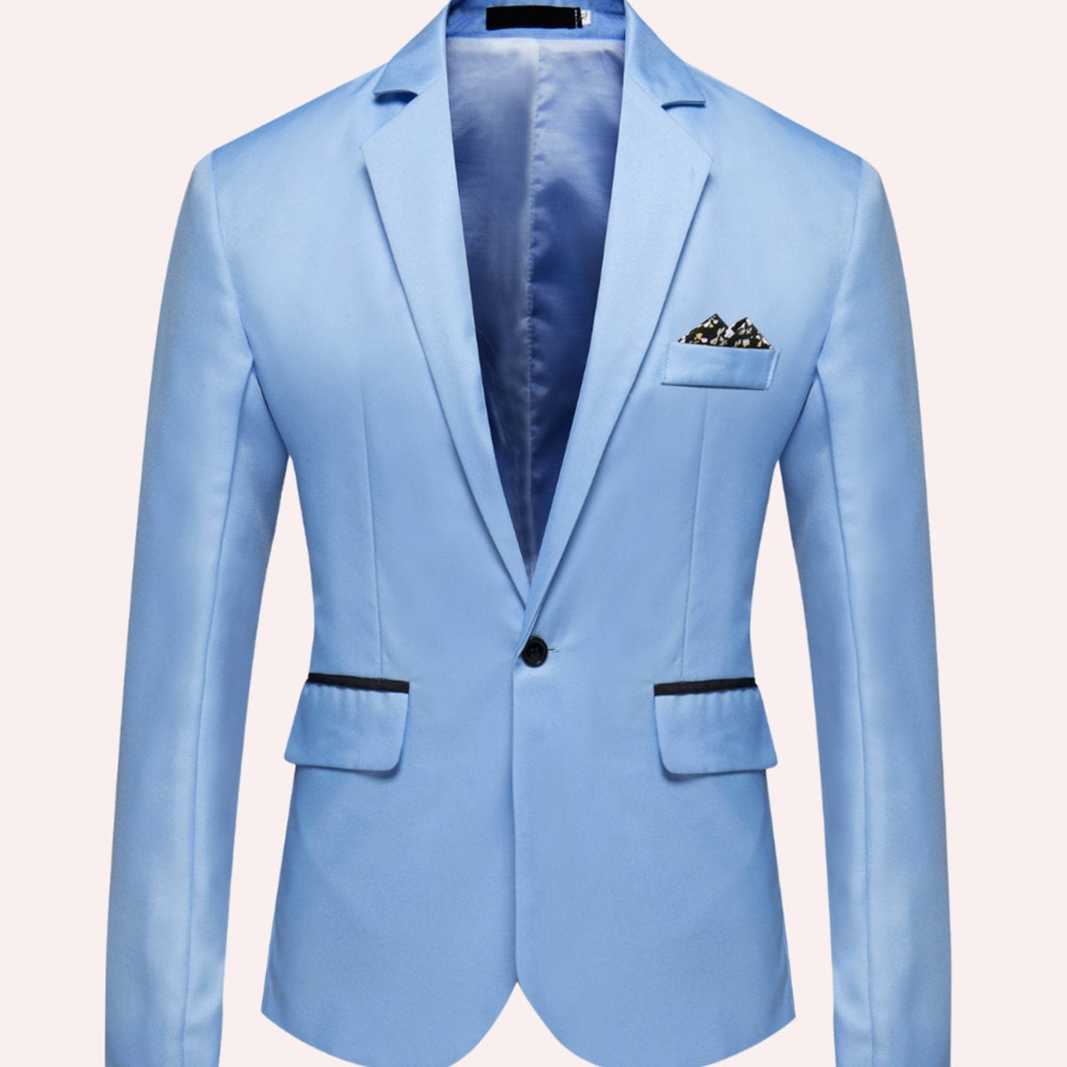 Men's Slim Business Blazer with One Button