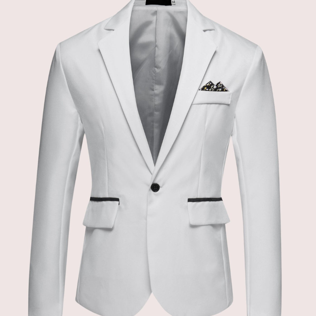Men's Slim Business Blazer with One Button