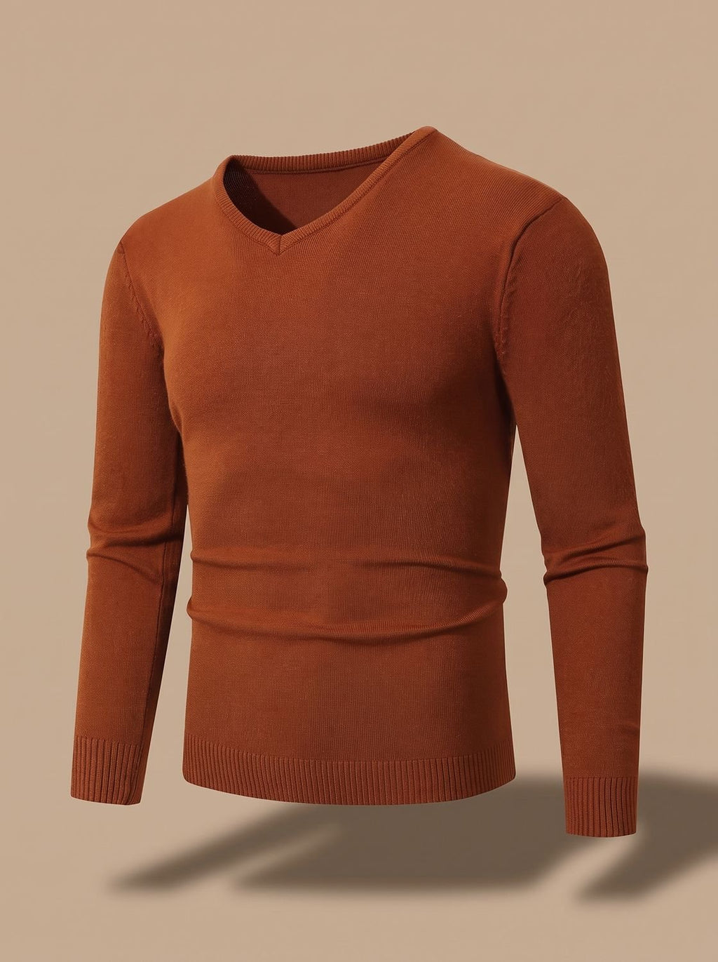 Men's Slim Lightweight Stretch V-Neck Work Sweater