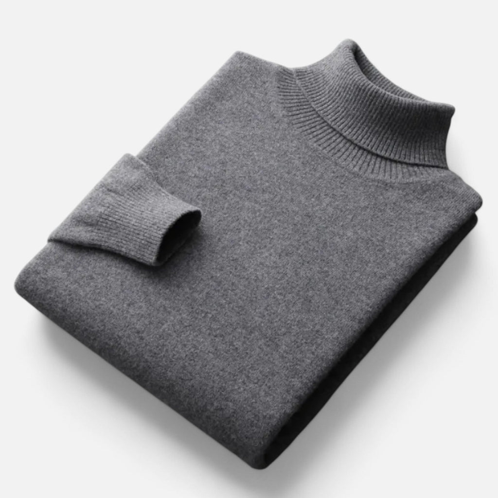 Men's Quiet Luxury High-Lapel Knit Pullover Top