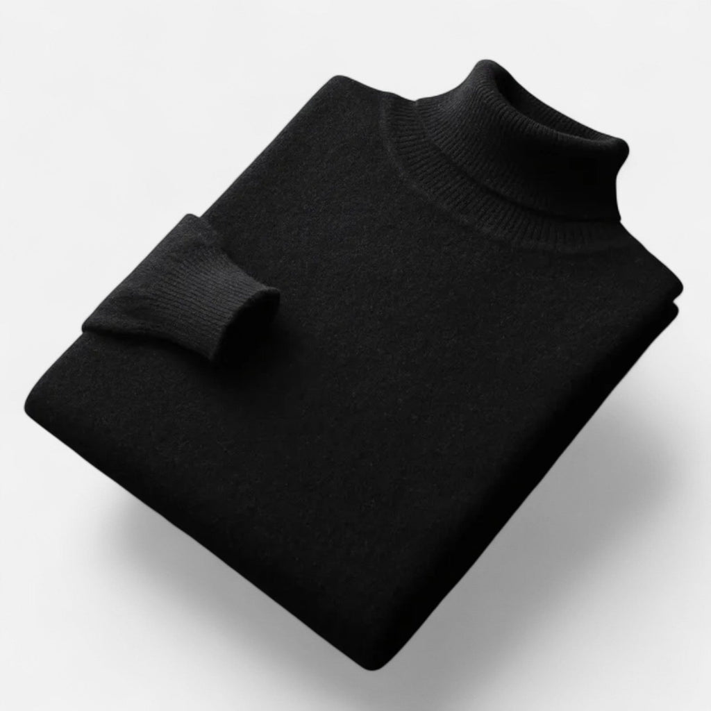 Men's Quiet Luxury High-Lapel Knit Pullover Top