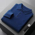 Men's Buttoned Collar Soft Knit Sweater Polo