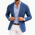 Men's Soft Knit Blazer with Notch Lapel