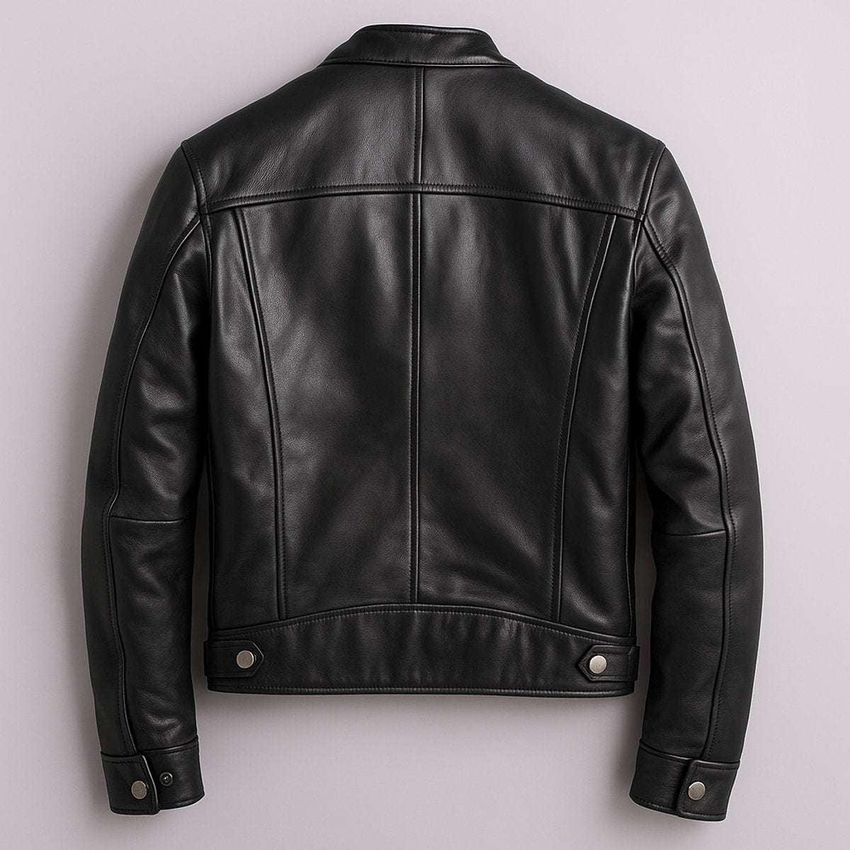 Men's Retro Zip-Front Leather Biker Jacket