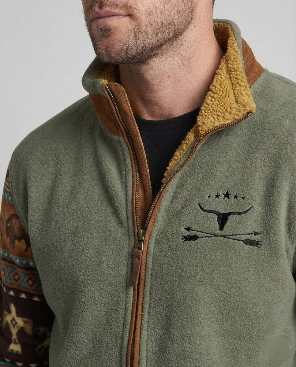 Men's Full-Zip Rugged Bomber with Sherpa Collar