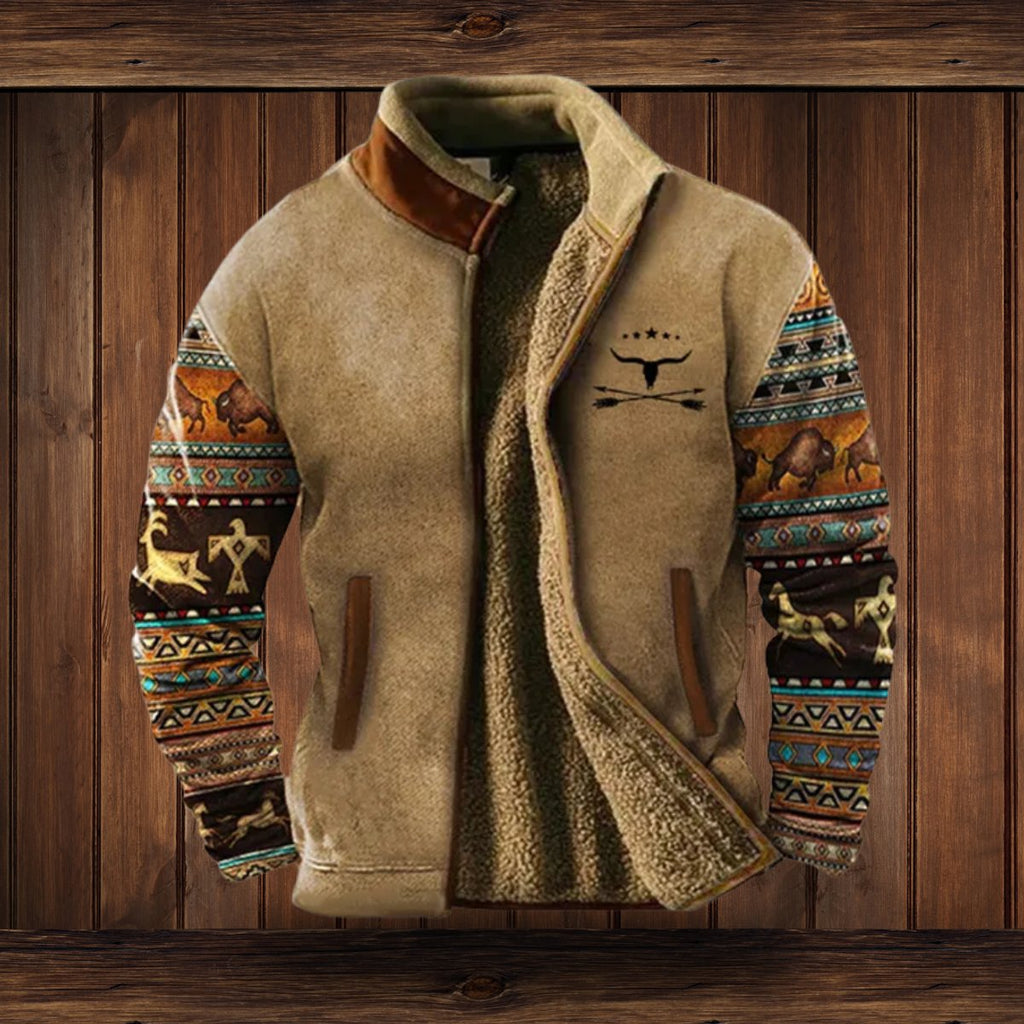 Men's Full-Zip Rugged Bomber with Sherpa Collar