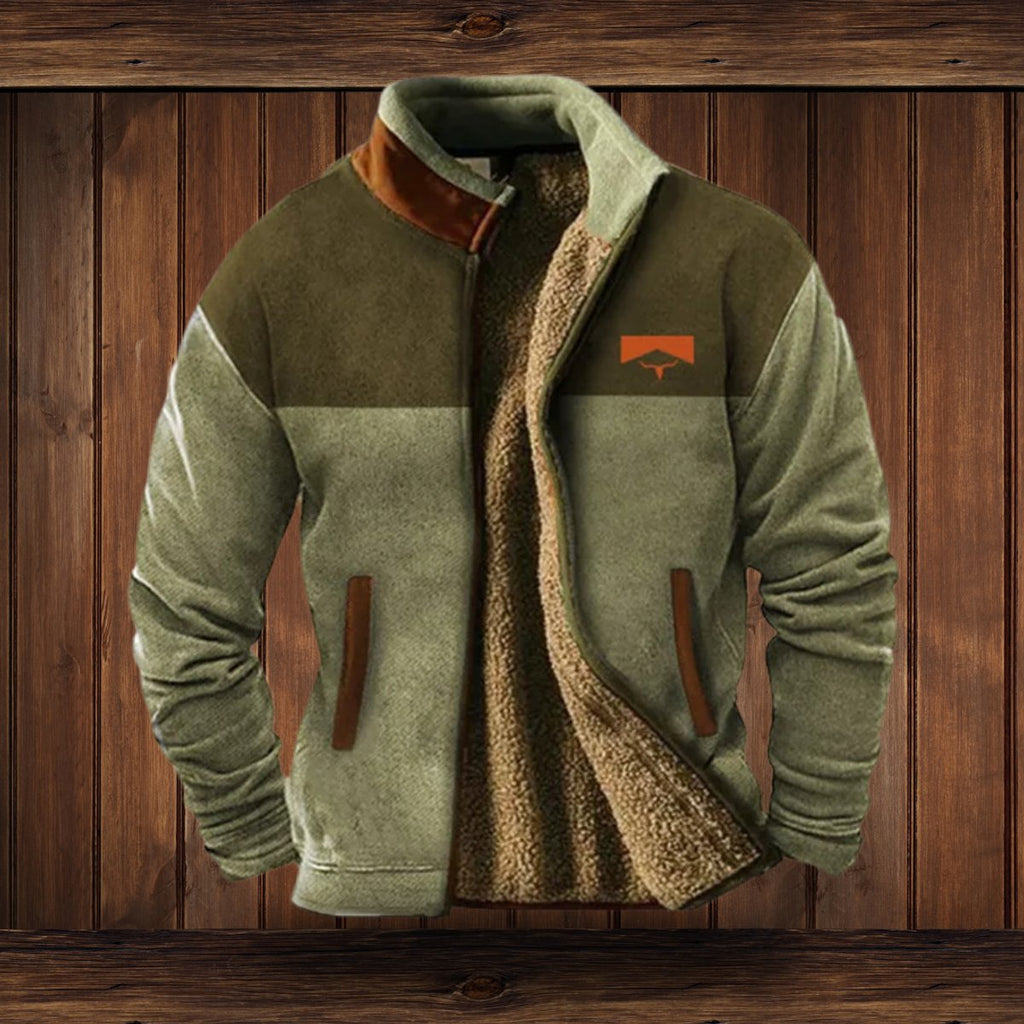Men's Full-Zip Rugged Bomber with Sherpa Collar