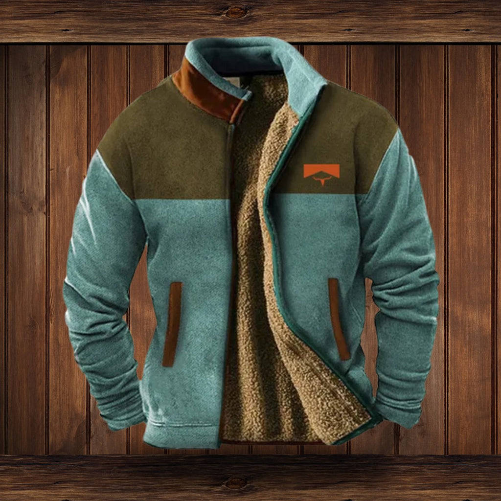 Men's Full-Zip Rugged Bomber with Sherpa Collar