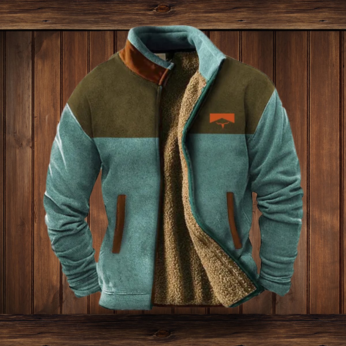 Men's Full-Zip Rugged Bomber with Sherpa Collar