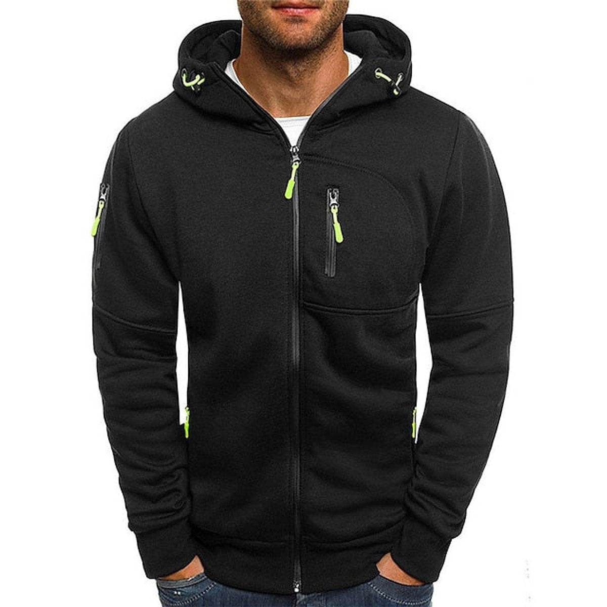 Men's Cozy Fleece Zipper Hoodie Jacket