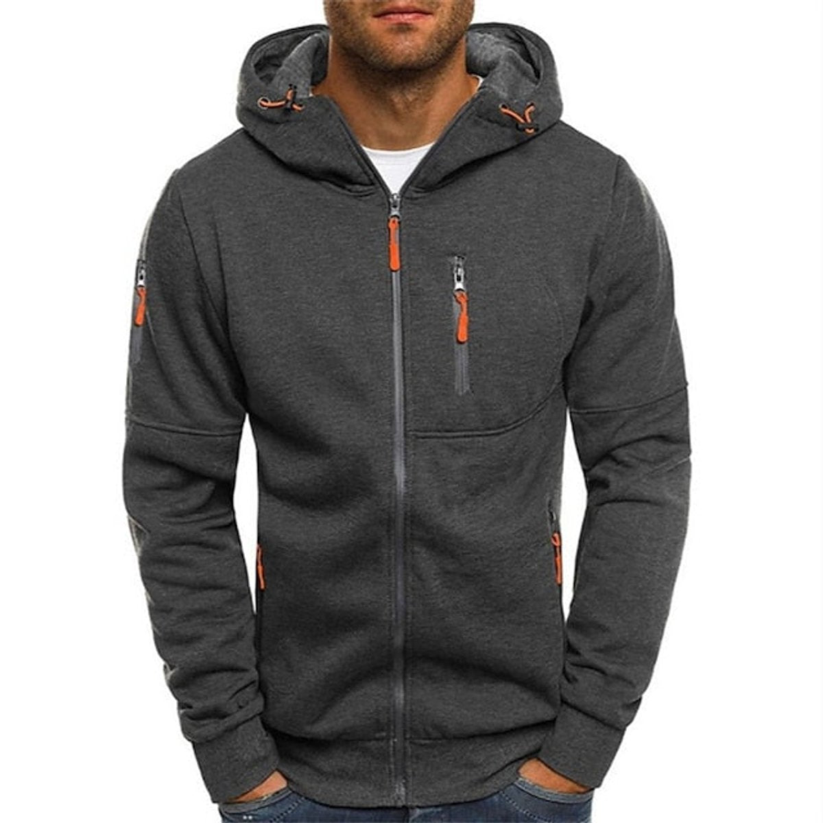 Men's Cozy Fleece Zipper Hoodie Jacket