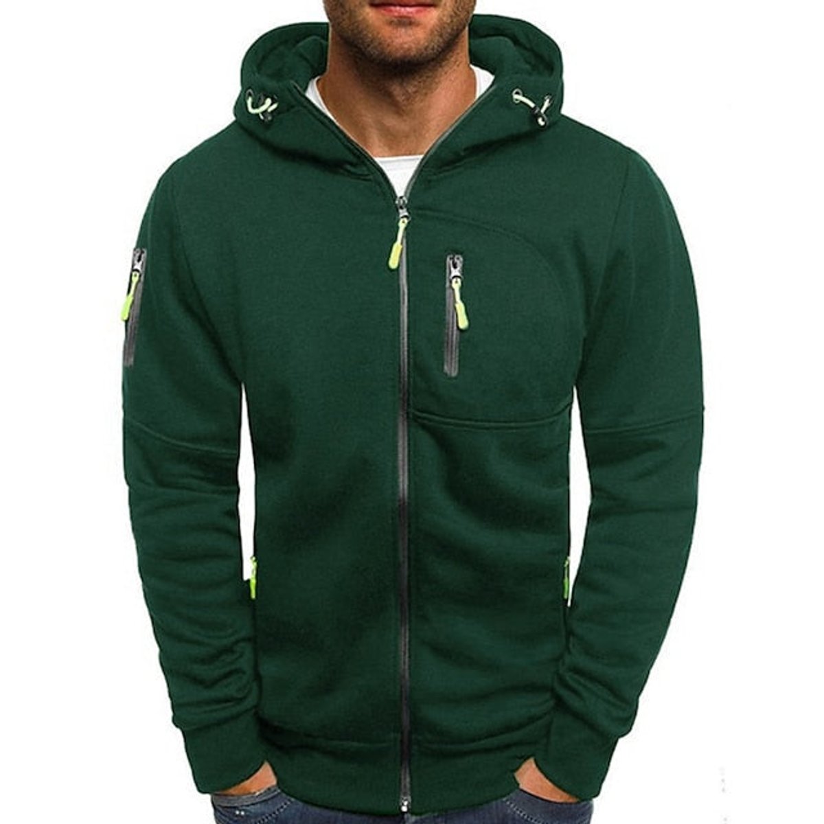 Men's Cozy Fleece Zipper Hoodie Jacket