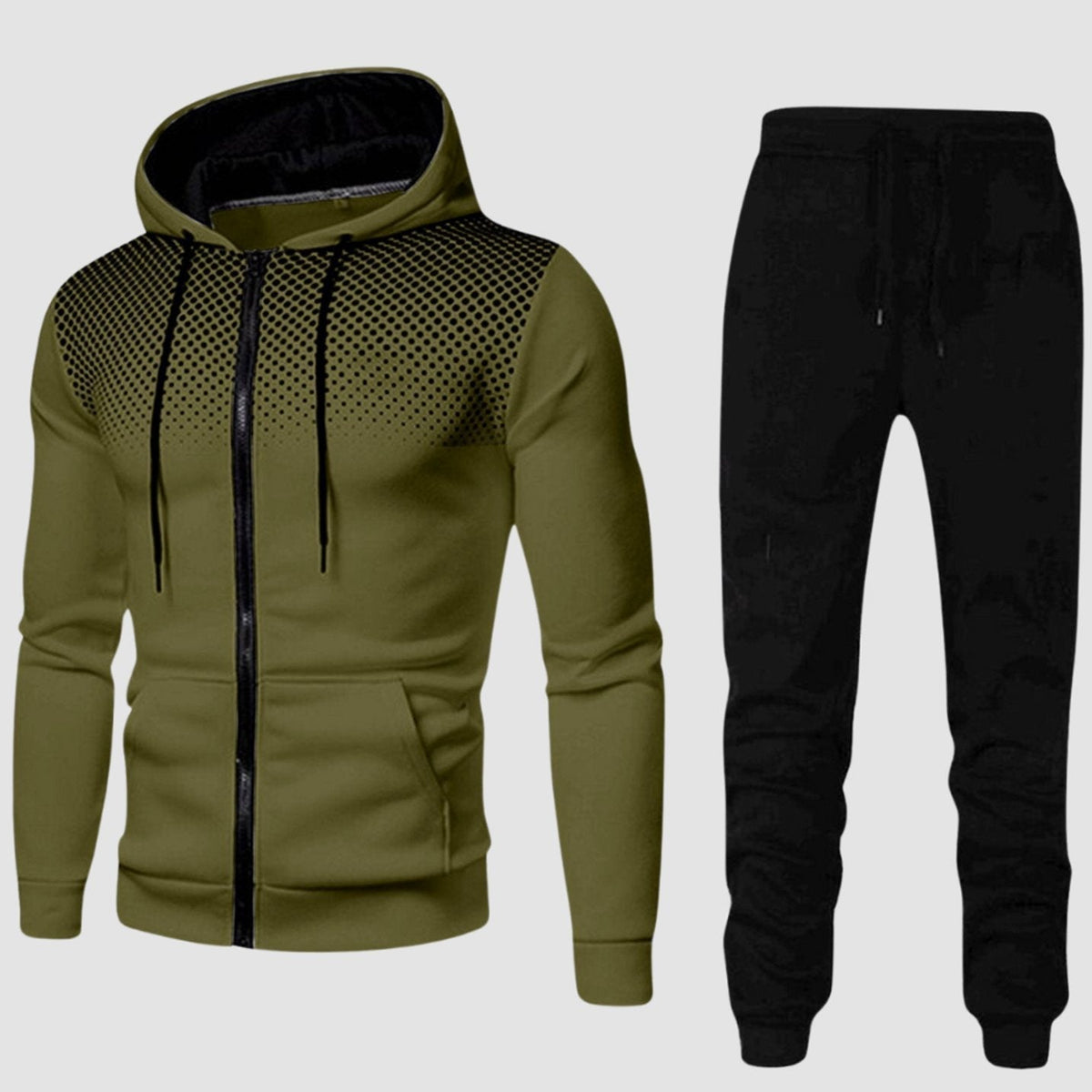 Men's Matching Training Travel Zip Hoodie Tracksuit