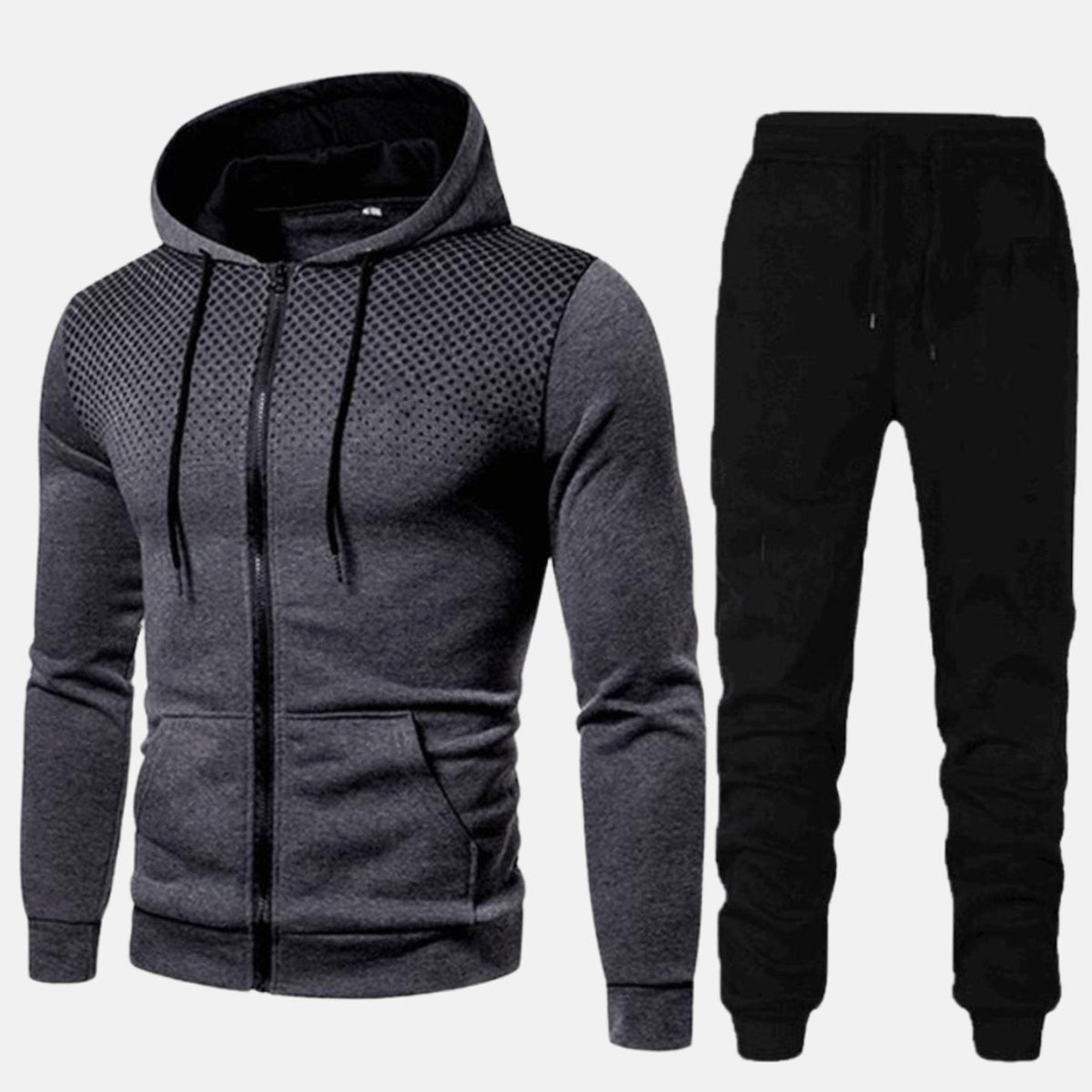 Men's Matching Training Travel Zip Hoodie Tracksuit