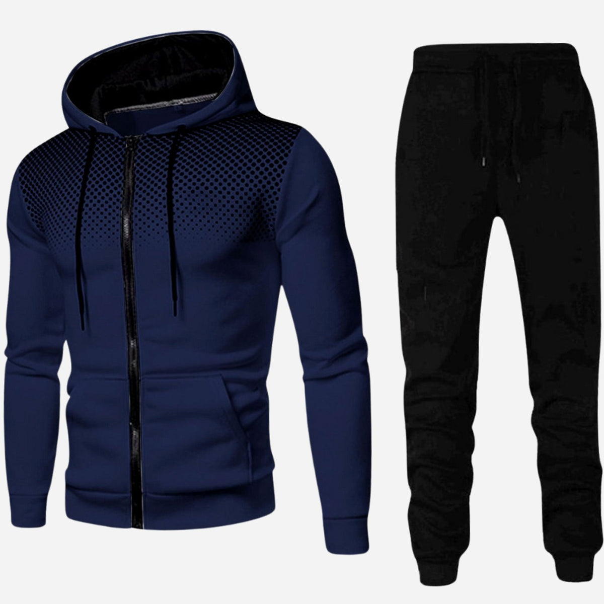 Men's Matching Training Travel Zip Hoodie Tracksuit