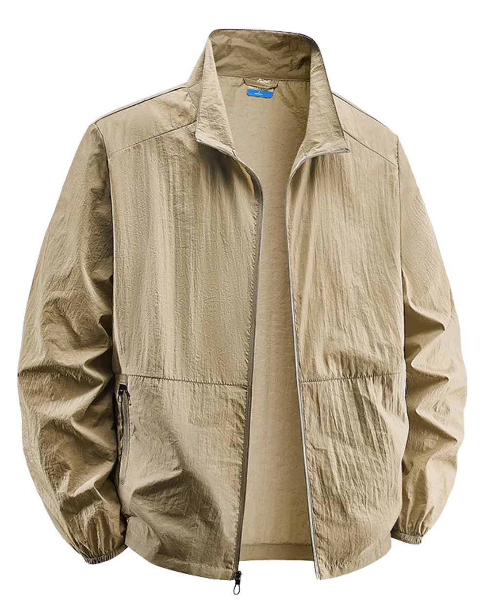 Men's Crinkle Texture Lightweight Full-Zip Jacket