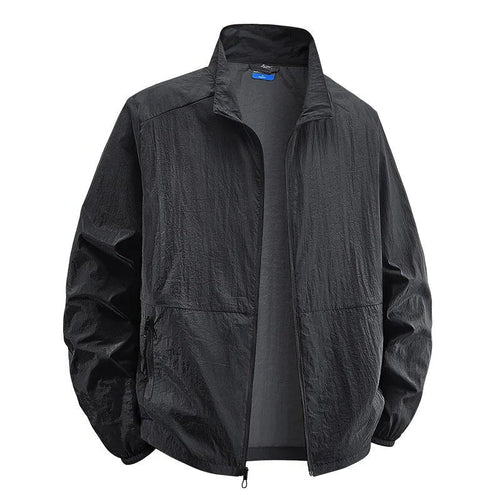 Men's Crinkle Texture Lightweight Full-Zip Jacket