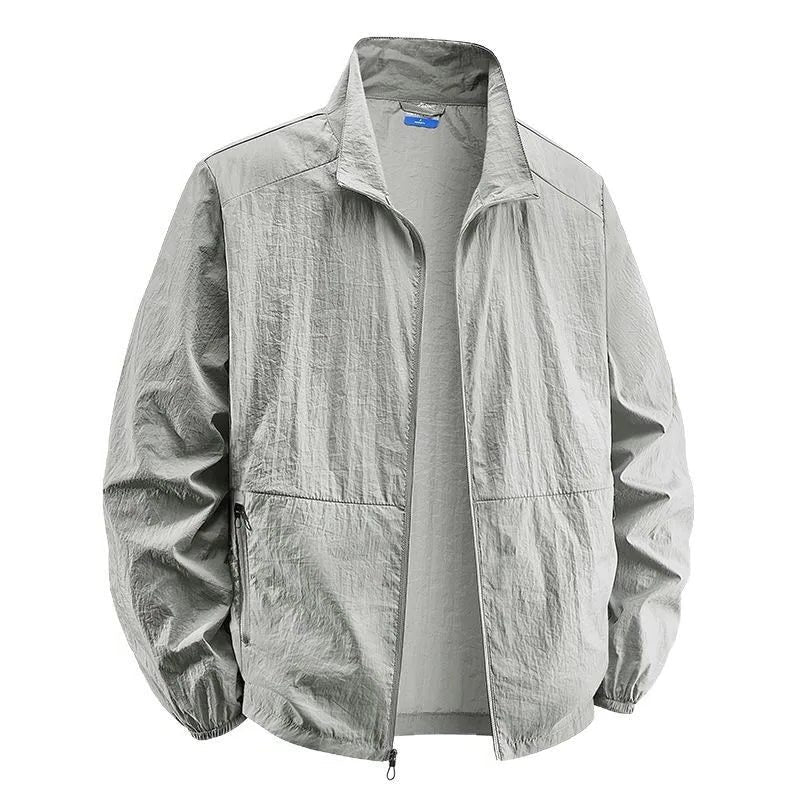 Men's Crinkle Texture Lightweight Full-Zip Jacket