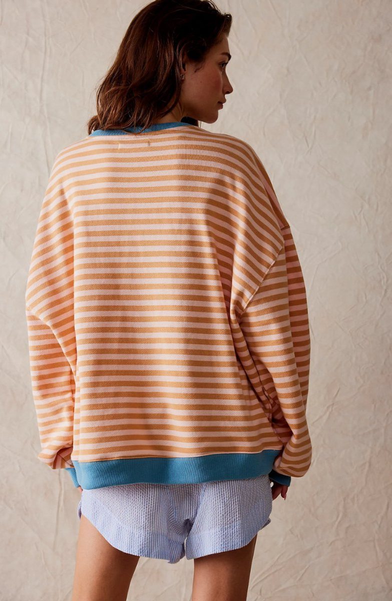 Women's Roomy Striped Relaxed Weekend Sweater